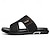 ieftine Sandale de vacanță-Sandale slip-on maro pentru bărbați, cu decupaje, din piele ecologică moale, de vară, pentru confort în interior, treburi de weekend și utilizare casual în aer liber