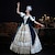 ieftine Rochii-Epocă Rococo Renascentist Maxi Rochii Normal Juliet Prințesă Mireasă Plisată Cu Volane Prințesă Rotund Costume de fancy Pentru femei Halloween Carnaval Mascaradă Performanță Petrecere Halloween Adulți