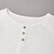 abordables T-shirt Henley décontracté-Homme T-shirt Chemise Henley Chemise à Manches Longues manche longue Uni Mode Designer Basique Classique Henley Vacances Rue Sortir Printemps &amp; Automne Blanche T-shirt Henley