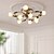abordables Luces de techo-Lámparas de techo con formas geométricas, diseño en racimo de 50 cm, vidrio, cobre, latón industrial, estilo nórdico moderno, 110-120 V, 220-240 V