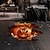levne Samolepky a dekorace-Halloweenská samolepka na podlahu a zeď s 3D strašidelným dýňovým průlomovým designem, samolepicí podlahová a nástěnná dekorace do obývacího pokoje a ložnice.