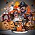 baratos Figurines e Ornamentos-Conjunto de decoração de bandeja em camadas de Halloween com 15 peças, lindas placas de madeira pretas e laranja, decorações de blocos fantasmas de Halloween para exibição de mesa em casa de fazenda