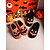 abordables Pour les femmes-Femmes Slip-Ons Chaussons Moelleux Maison Quotidien Grimace Talon plat Bout Rond Peluches Confort Fausse Fourrure Mocassin Noir / blanc Orange / Noir Noir / Beige