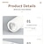 billige Puck lys-1 stk. LED-ladepucklys spotlight, sensor nattlys, USB-lading, trefarget dimming, magnetisk installasjon, ikke behov for kabling eller hull