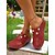 economico Zoccoli e pianelle da donna-zoccoli da donna con borchie di perle finte rosse, scarpe slip-on retrò, perfette per giardini fioriti, brunch all&#039;aperto e giornate fuori in stile vintage
