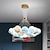 cheap Globe Design-Modern Glass Ball Moon Chandelier Kid's Sky Light MODO Lunar Hanging Fixture