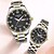 abordables Montres à quartz-il s&#039;agit d&#039;une montre de couple élégante avec deux cadrans numériques ronds et des bracelets en acier inoxydable dotés d&#039;un affichage de date lumineux étanche IPX7 du lundi au dimanche. c&#039;est un