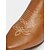 levne Cowboy &amp; Western Boots-Dámské hnědé kovbojské boty ve westernovém stylu s klasickou výšivkou – vintage jezdecké boty do půli lýtek na ranč, country koncerty a každodenní nošení v přírodě