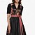voordelige Dirndl-Dames Bloemige Dirndl Jurk met Schort Oktoberfest Beierse Carnaval Bierfestival Trachtenkleid Traditionele Stijl