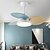 economico Ventilatore da soffitto con luci-Ventilatore da soffitto in metallo in stile nordico con lampada da soffitto a LED per la cameretta dei bambini