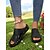baratos Sandálias Confortáveis-sandálias femininas rústicas peep-toe com acabamento em rebites, chinelos vintage confortáveis para caminhadas no jardim, uso casual em casa e passeios descontraídos