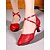 baratos Sapatos de Dança Latina-Sapatos de dança profissionais femininos com glitter mesh, detalhes metálicos dourados e tira ajustável no tornozelo para dança de salão e dança latina