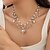 abordables Colliers-Collier pendentif Perle d&#039;imitation Strass Femmes Élégant Mode Artistique Superposé Cœur Mariage Gouttes Colliers Tendance Pour Mariage Soirée Quotidien