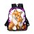 abordables Mochilas para Niños y Adolescentes-Conjunto de mochila de zorro de 3 piezas para niñas con bolsa de almuerzo y estuche para lápices: lindo estampado de animales del bosque para la escuela primaria y el uso diario de Kayomi Harai