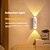 billige Puck lys-1 stk. LED-ladepucklys spotlight, sensor nattlys, USB-lading, trefarget dimming, magnetisk installasjon, ikke behov for kabling eller hull