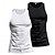 preiswerte Fitness Tank-Tops-Herren Tank Top Weste Unterhemd Ärmelloses Shirt Ärmellos Rundhalsausschnitt Sommer Einfarbig Einfach Mode Klassisch Bequem 2 Packungen Straße Lässig Sport Blau+Hellblau Weiß + Weiß Grau+Weiß Top