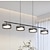 preiswerte Liniendesign-3-flammig 4-flammig 5-flammig 90 cm Einzel-Design Pendelleuchte Metall Glas Künstlerisch Nordischer Stil 110-120V 220-240V