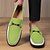 ieftine Saboți și Mocasini Bărbați-Mocasini bărbătești din piele ecologică, verzi și albi, model mocasin, la modă, pentru ținute casual și de primăvară