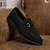billiga Slip-ons och loafers till herrar-olivgröna herrloafers – snygga slip-on-skor i konstmocka med metallspänne för affärsmässiga och avslappnade looks, både middagsdejter och kontorskläder