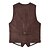 preiswerte Herrenweste-Herren Weste Gilet Urlaub Party Geschäft Mode Lässig Frühling Herbst Knöpfe Tasche Polyester Cordstoff Bequem Einfarbig Einreihig Ein-Knopf V Ausschnitt Normale Passform Dunkelbraun Schwarz Wein