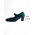 abordables Années 1950-Escarpins Mary Jane en velours vert pour femme avec boucle ronde – Talons mi-hauts style vintage années 1920 pour fêtes, mariages et tenues rétro