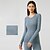 economico Top Yoga-Per donna Magliette sportive parte superiore del pilates Sport in alto Scollo a giro Elastico Traspirante Vestibilità aderente Manica Lunga Gli sport Tinta unica Top Per Pilates Yoga Abbigliamento