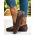 abordables Sandalias planas de mujer-Mocasines planos anchos de piel para mujer, sin cordones, con diseño floral recortado y suela suave, cómodos para uso diario, visitas a granjas y picnics en el jardín.