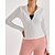 preiswerte Yoga-Jacken-Damen Sportjacke Stehkragen Sonnenschutz Elastisch Atmungsaktiv Fingermäntel Langarm Sport Einfarbig Jacke Für Pilates Laufen Fitness Sportkleidung