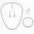 economico Parure di gioielli-Set di gioielli da sposa, 1 set di anelli con perle e zirconi, orecchini, collane, bracciali, eleganti e raffinati, per donna, set di gioielli per matrimonio, occasione speciale, quotidiano.