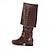 abordables Chaussures-Médiéval Renaissance Chaussures Bottes Bottes hauteur genou Pirate Viking Croisé Déguisement Homme Unisexe Celtique Pirate Halloween Mascarade Soirée &amp; Fête LARP Foire de la Renaissance Adulte