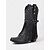 baratos Cowboy &amp; Western Boots-Botas de cowboy femininas com franjas estilo western - botas de cano médio em camurça sintética bege com tachas de estrelas e fivela para rodeio, shows country ou festivais de outono