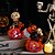 abordables Décorations Suspendues et de Table pour Halloween-Décoration de crâne et de citrouille d&#039;Halloween, figurine de citrouille-lanterne et de squelette à LED clignotante colorée, accessoire de fête d&#039;Halloween effrayant pour la décoration intérieure et