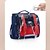 baratos Sacola de livros-Mochila quadrada com blocos de cores, à prova d&#039;água, estilo britânico, estudante, alta capacidade, capa flip, bolsa externa, corda elástica, bolsa para copo de água
