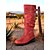baratos Botas Slouch-Botas femininas de couro sintético marrom até o joelho com tiras de fivela tripla – estilo de montaria ocidental para roupas de outono, dias na fazenda e uso ao ar livre