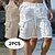 economico Vacanza-Per uomo Shorts Shorts di Lino Pantaloncini Estivi Shorts da Spiaggia Coulisse Elastico in vita Multi-tasche Semplice Lunghezza al ginocchio All&#039;aperto Ferie Spiaggia Vacanza Hawaiano Bianco
