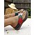 voordelige Comfortsandalen-Dames sandalen met kleurblokbladmotief en sleehak – zachte instapslippers voor in de tuin, bij een brunch of tijdens een zomerwandeling