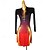 baratos Roupa de Dança Latina-Vestido de dança latina com borlas e strass, vestidos de competição de salsa com manga comprida para mulheres, roupas de dança rumba