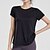 billige Yoga toppe-Dame Sports-T-shirts Åndbart Løstsiddende Kortærmet Sport Helfarve Toppe Til Fitness Atletik Pilates Sportstøj