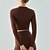 abordables Hauts de yoga-Maillots de sport haut de Pilates Haut de sport Femmes Top manche longue Encolure carrée Doux pour la Peau Douceur Respirant Plis Coupe ajustée Pilates Yoga Automne Des sports Tenues de Sport Noir