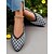 abordables Ballerines femme-Ballerines Flyknit rouges pour femmes – Chaussures plates souples à bout pointu et motif à chevrons pour les rendez-vous décontractés, les pique-niques et les événements en journée