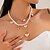 voordelige Kettingen-Hangertjes ketting Parel Dames Elegant Modieus Artistiek kralen Hart Bruiloft Hart vorm Kettingen Voor Bruiloft Feest Verjaardag