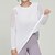 billige Yoga toppe-Dame Sports-T-shirts Åndbart Net Langærmet Sport Helfarve Toppe Til Fitness Atletik Pilates Sportstøj