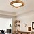 abordables Luces de techo regulables-Lámpara de techo moderna de mediados de siglo para dormitorio principal, con veta de madera retro japonesa-americana