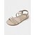abordables Sandalias de Vacaciones-Sandalias planas con tiras elásticas en beige para mujer: zapatos de playa minimalistas y ligeros para vacaciones de verano, ropa de resort y atuendos casuales diarios.