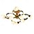 abordables Luces de techo-Lámparas de techo con formas geométricas, diseño en racimo de 50 cm, vidrio, cobre, latón industrial, estilo nórdico moderno, 110-120 V, 220-240 V
