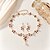abordables Conjuntos de joyas-Los sistemas nupciales de la joyería 2 Zirconio Perla Artificial Brillante 1 Collar Pendientes Mujer Elegante Sencillo Bonito Cuentas Forma de Hoja Mariposa Irregular Conjunto de joyas Para Boda