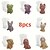 baratos Mofo-Molde de silicone tridimensional de 8 peças para cachorro, animal, gesso, argila, suporte para velas