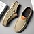 cheap Men&#039;s Clogs &amp; Mules-Men&#039;s Khaki Slip-On Canvas Loafers with Elastic Gore Lightweight Flexible Sole Comfortable for Driving Casual Office and Everyday Wear