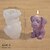 baratos Mofo-Molde de silicone tridimensional de 8 peças para cachorro, animal, gesso, argila, suporte para velas