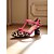 abordables Années 1950-Escarpins à bride en T pour femme, imprimé léopard et nœud rose – Chaussures à talon bloc rétro élégantes des années 1950, parfaites pour les fêtes, les tenues décontractées et les événements de mode